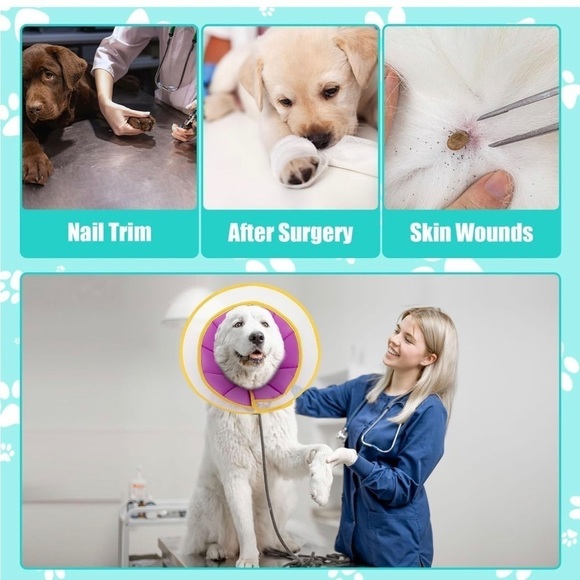 Dog Cone for After Surgery Breathable Soft Dog Cone for Medium Size Dog - Picture 4 of 5